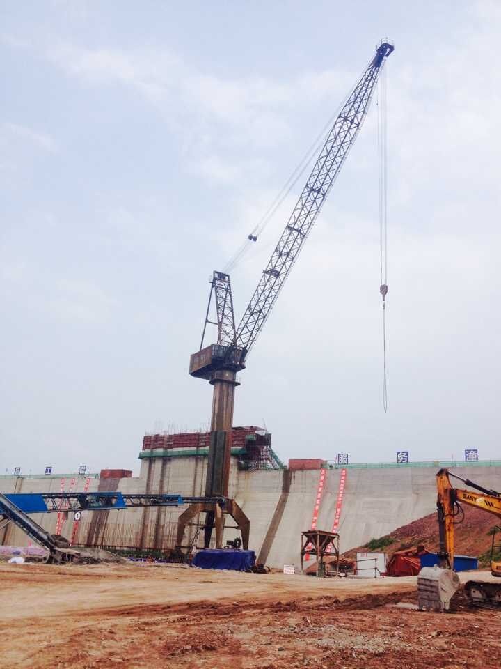 中建四局某水電站安裝HMS8000門座式起重機安全監控系統一